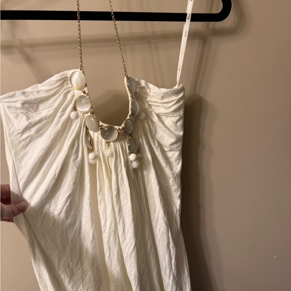 Elegant White Sky Brand Tank